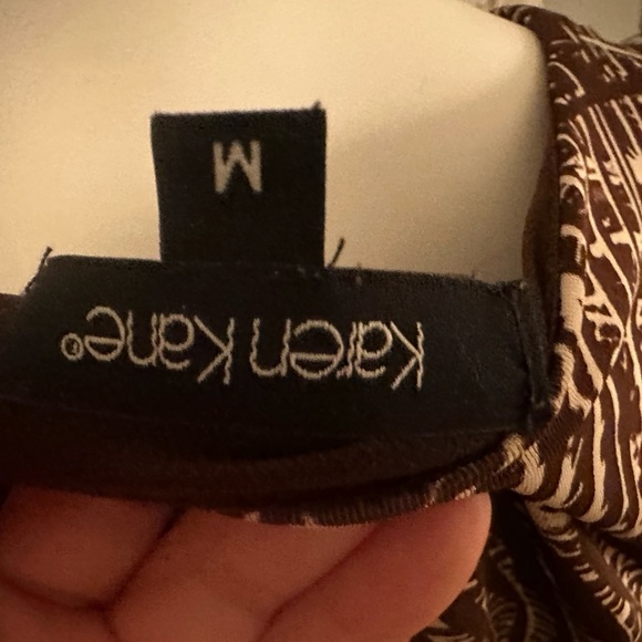 KAREN KANE BROWN AND WHITE DRESS SIZE MEDIUM - Picture 5 of 6